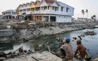 The aftermath of the Boxing Day tsunami in Banda Aceh, Indonesia