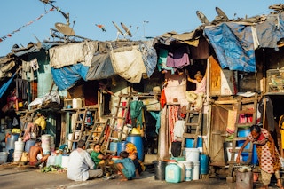slums mumbai india