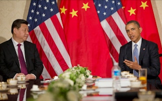 Obama and Xi meeting in the Netherlands