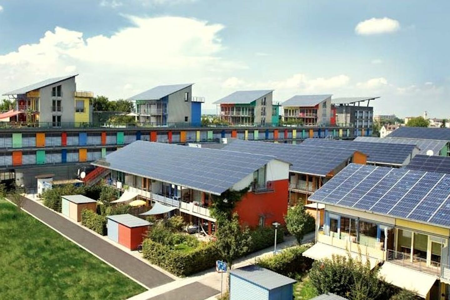 Solar rooftops in Freiburg, Germany