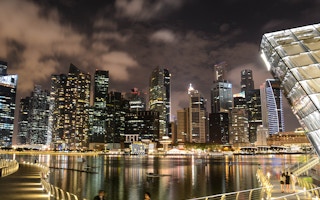 Sparkling Singapore skyline
