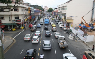 Traffic in Geylang, Singapore
