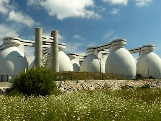 Deer Island Wastewater Treatment Plant number 2 in Winthrop, Massachusetts, USA