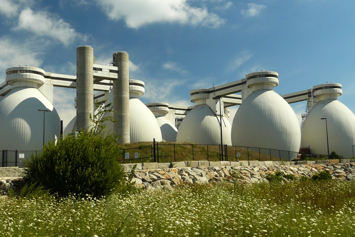 Deer Island Wastewater Treatment Plant number 2 in Winthrop, Massachusetts, USA