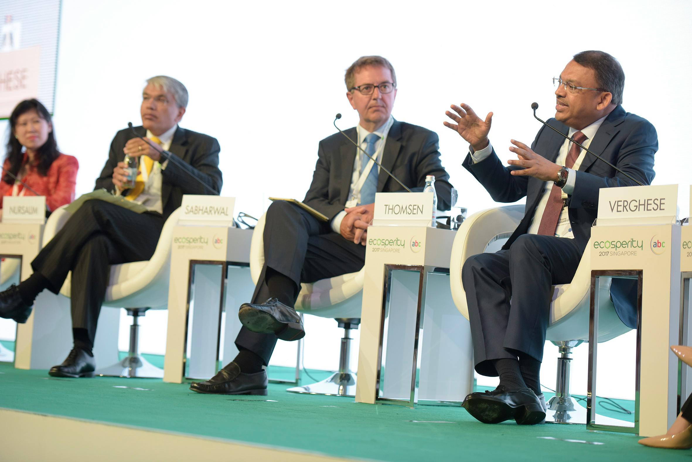 Sunny Verghese from Olam on a panel discussion at Ecosperity 2017