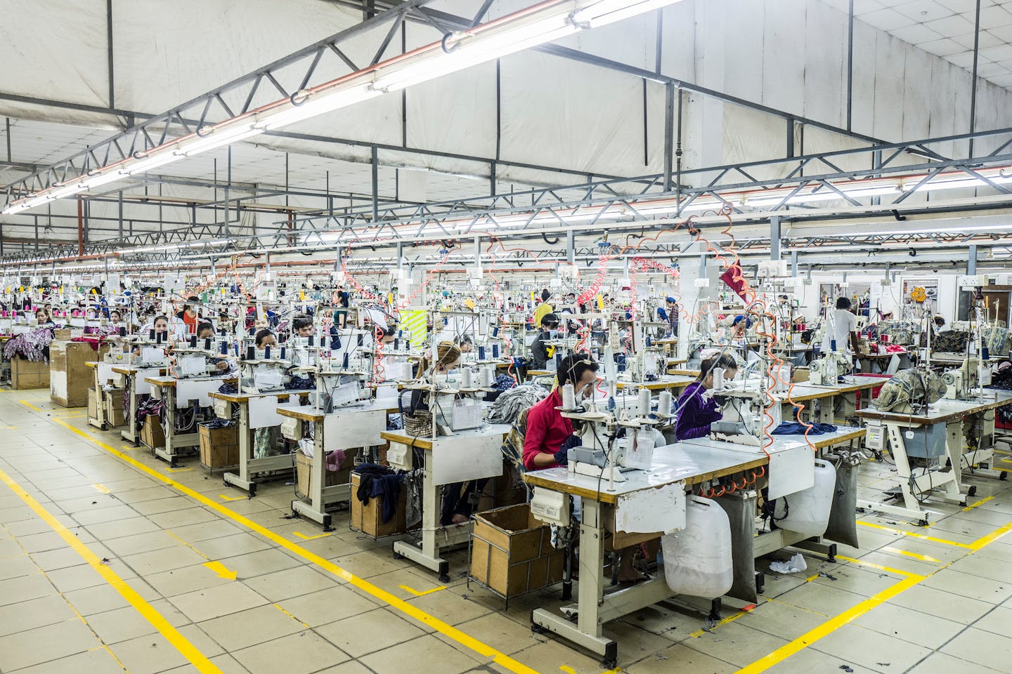 A garment factory in Cambodia