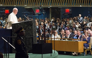 pope addresses UN SDGs summit