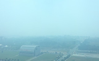 Haze-covered Singapore Skyline
