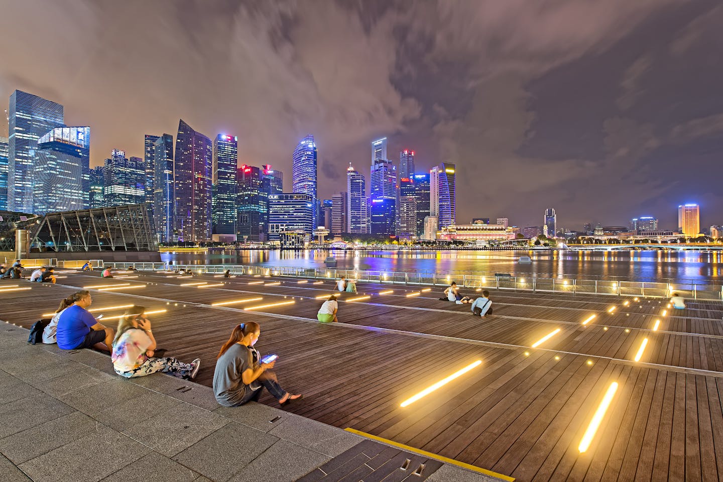 Night at Marina Bay Sands, Singapore.