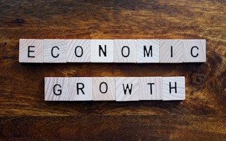 Economic growth spelled out in Scrabble tiles