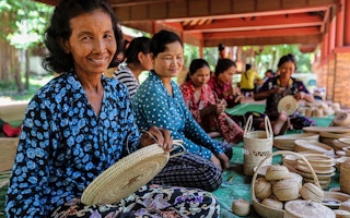 Cambodia basket weavers