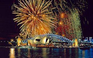 Fireworks over Sydney Opera House