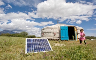 Solar powered ger in Mongolia