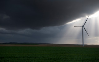 A wind farm in France