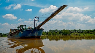 sand dredge boat in Perak