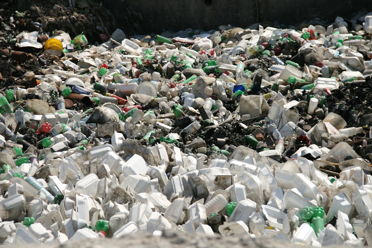 Styrofoam and plastic litter create an eyesore in Haiti