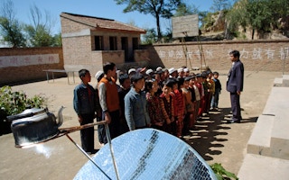 solar panel in a chinese village