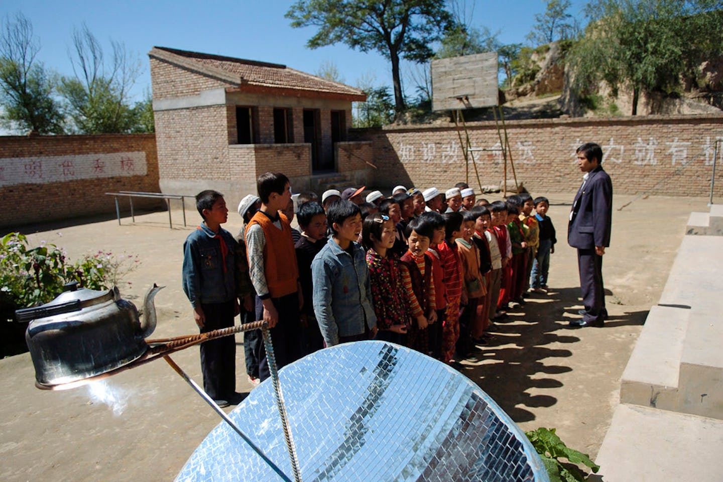 solar panel in a chinese village