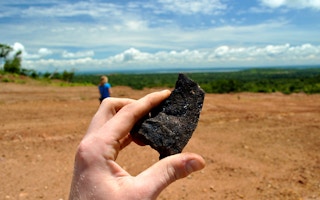 A piece of cobalt ore