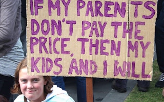 If my parents don't pay the price then my kids and i will