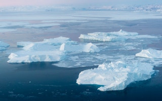 melting ice sheets in Illulissat