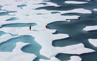 NASA scientists in the arctic