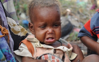 Somali child in camp