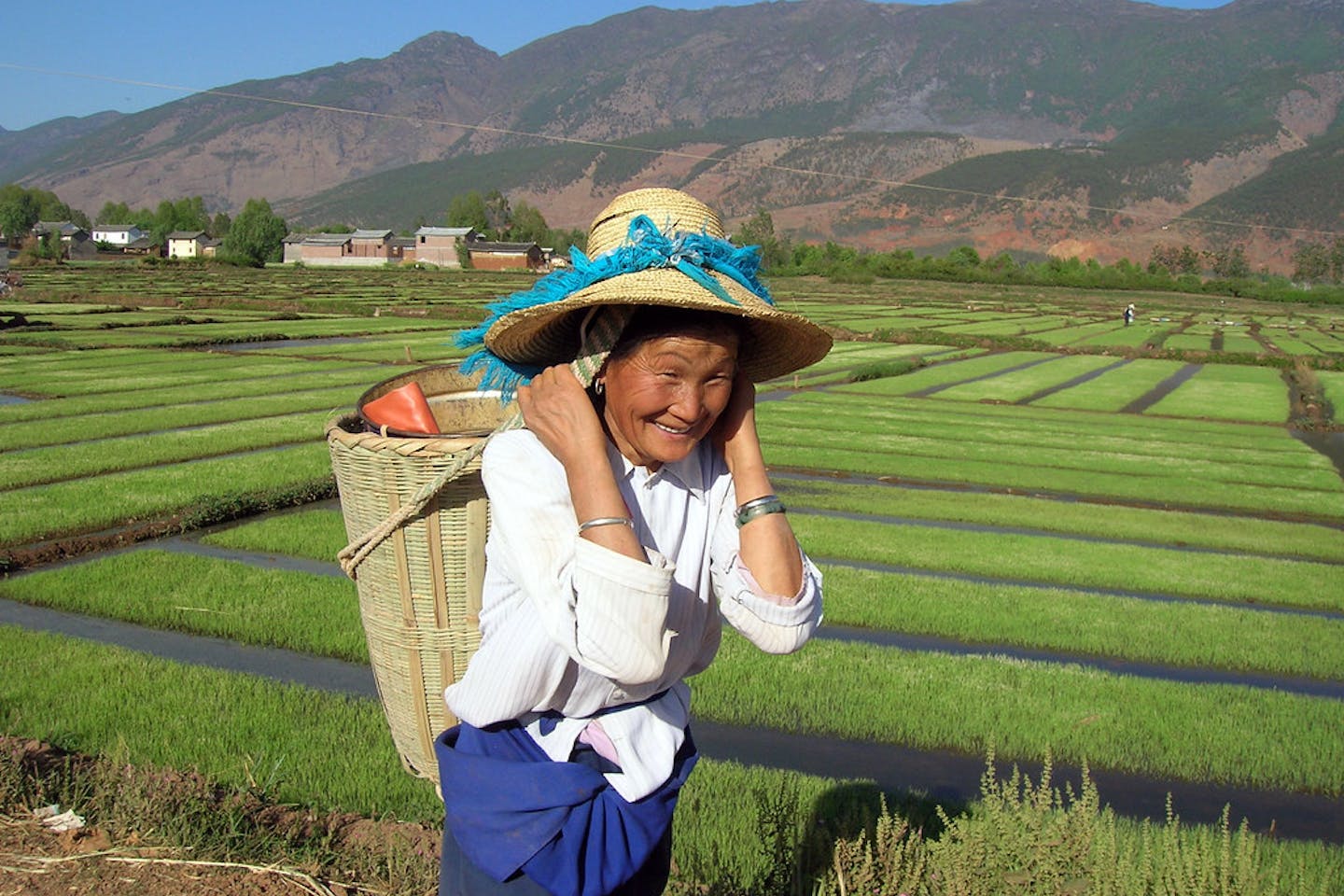 A rural farmer in Yunnan, China