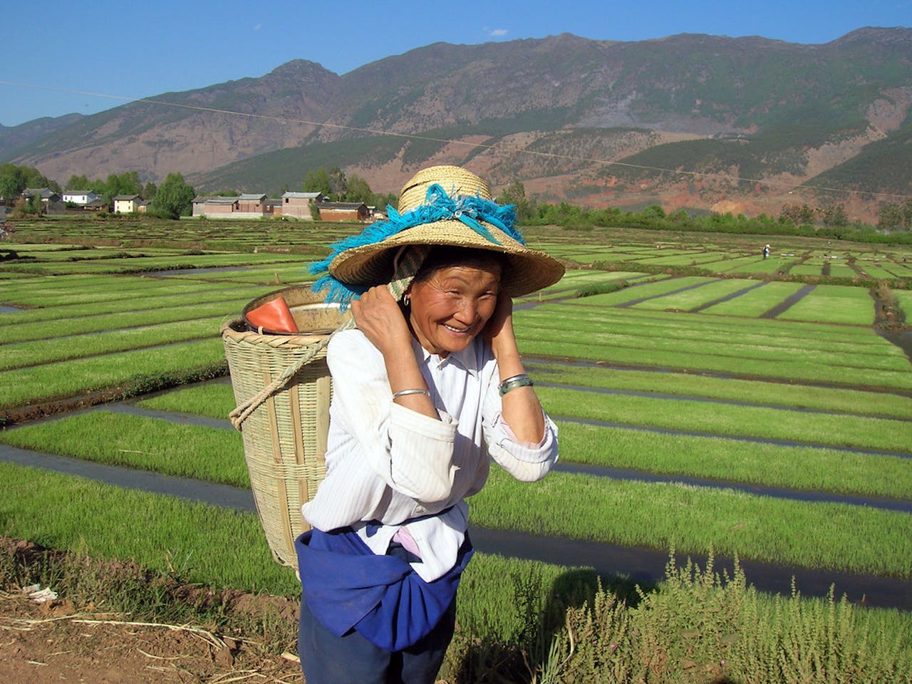A rural farmer in Yunnan, China