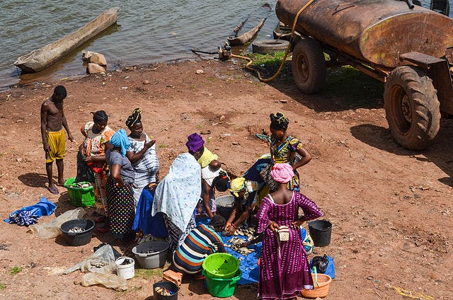 fishing village in Africa