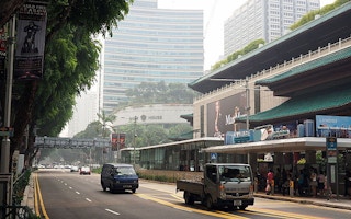 Haze in Orchard Road Singapore