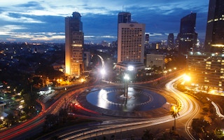 Jakarta city lights