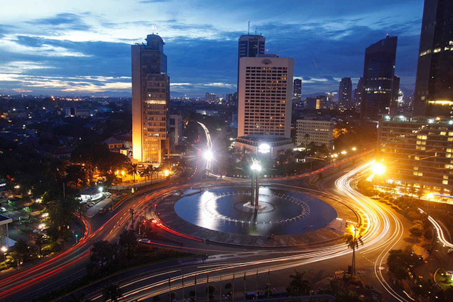 Jakarta city lights