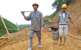 Trung Son Hydropower Project,Construction site, Mai Chau district, Vietnam. Photo: