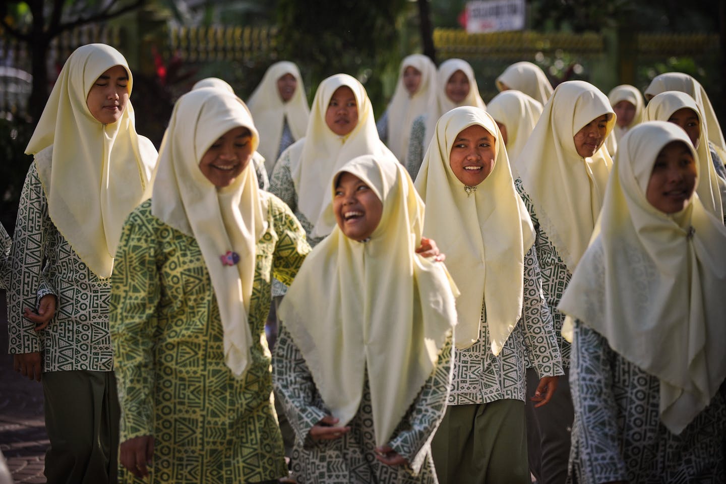 indonesian girls morning assembly