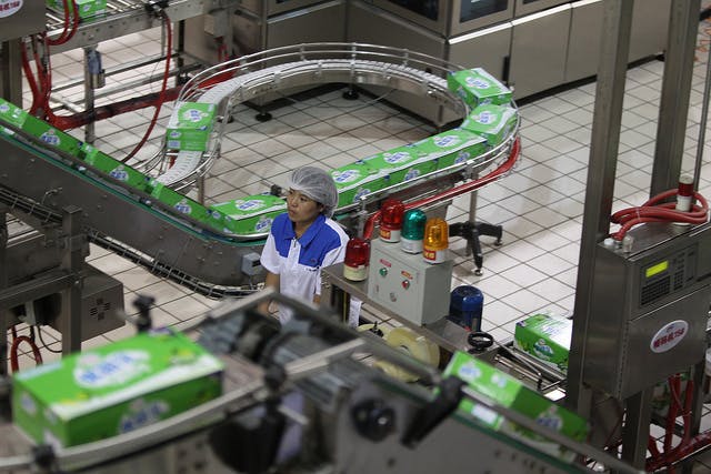 a factory worker in China