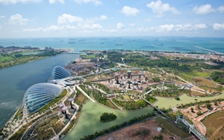 gardens by the bay aerial
