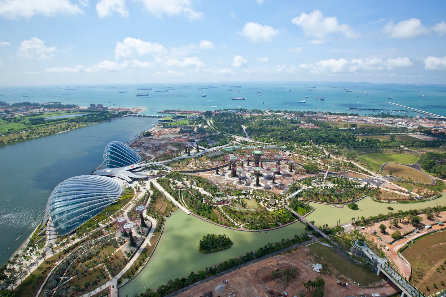 gardens by the bay aerial