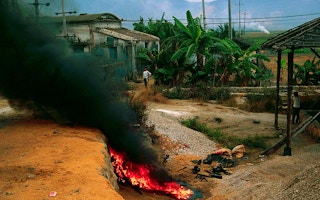 open burning of plastic in China