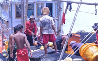 migrant workers on a Thai boat
