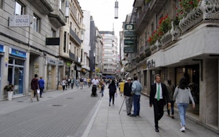car-less streets of Pontevedra