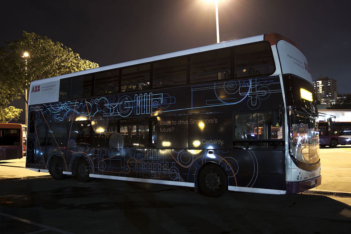 LED-lit buses shines spotlight on sustainable mobility in Singapore ...