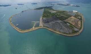 Singapore's only landfill, the purpose-built trash island of Semakau