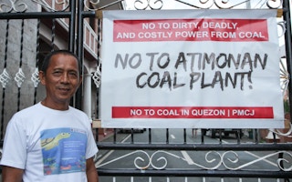 Ramon Grimaldo of Tanggol Kalikasan reiterates the harmful effects that coal plants pose on the environment, particularly to the ocean and the creatures living in it.