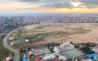 What used to be Boeung Kak lake in Phnom Penh before it was filled in. 