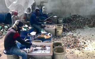 Electronic waste being processed in an informal setting in Thailand. Image: Basel Action Network