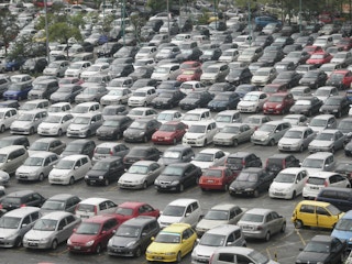 Cars parked in Kuala Lumpur