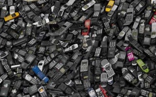 Mobile phone e-waste landfill