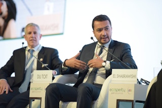 AXA’s group chief innovation officer Hassan El-Shabrawishi debates sustainable finance with Henrik du Toit, chief executive, Investec Asset Management