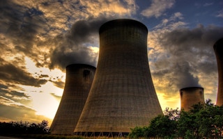The four eastern cooling towers at the Drax coal-fired power station in North Yorkshire. 